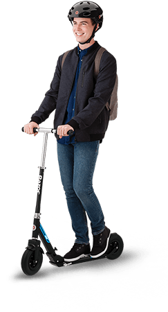 Stylish Commuter Scooters For Riders Ages 8 - Razor A5 Air Commuter Scooter - Black (320x450), Png Download