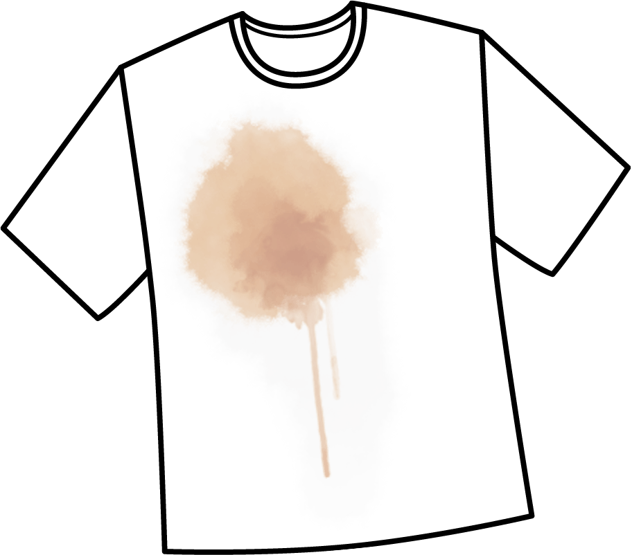 Spill The Coffee To Get Started - T Shirt Stained Png (912x802), Png Download