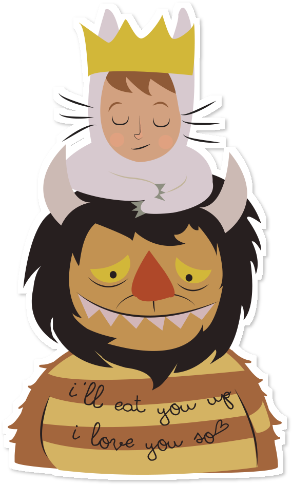 Adesivo Where The Wild Things Are De Karen Rulezna - T-shirt (962x962), Png Download