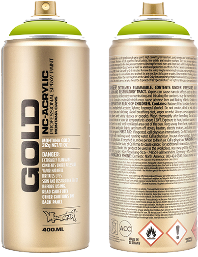 Montana Spraycan Gold 400ml - Spray Can Montana Transparent (600x600), Png Download