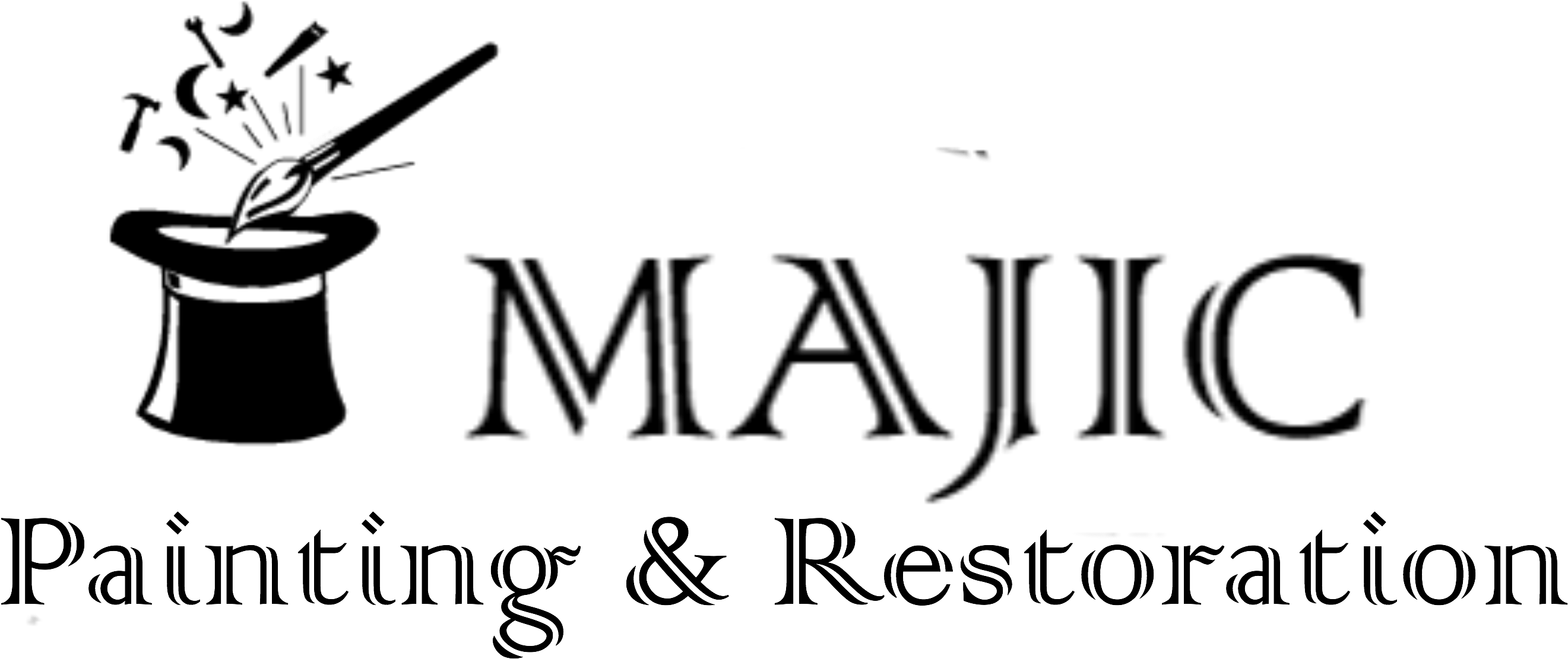 Working Majic One Home At A Time - House Painter And Decorator (2855x1173), Png Download