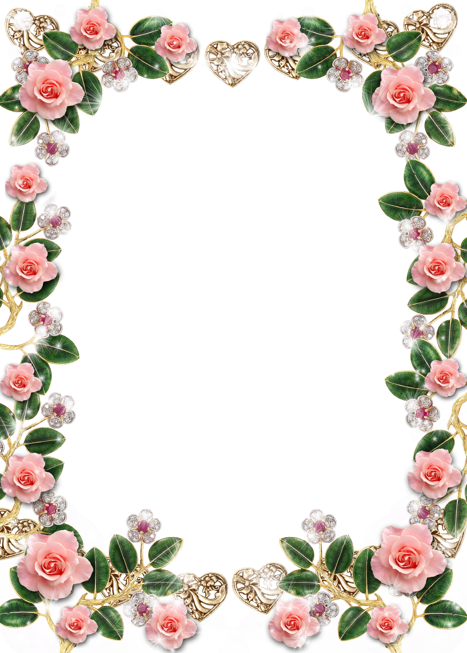 Download Image Result For Rose Flower Frame Png Flower Frame Rose