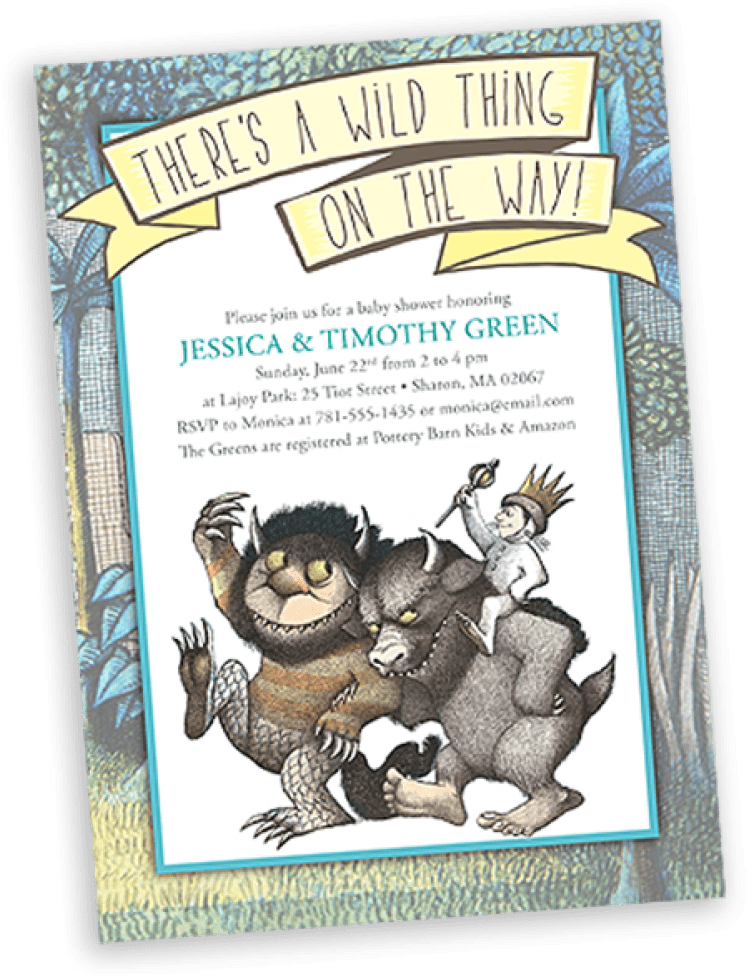 Where The Wild Things Are Baby Shower Invitaiton - Let The Wild Rumpus Start (999x999), Png Download