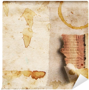 Grunge Paper Background With Coffee Stains Wall Mural - Grunge Paper (400x400), Png Download