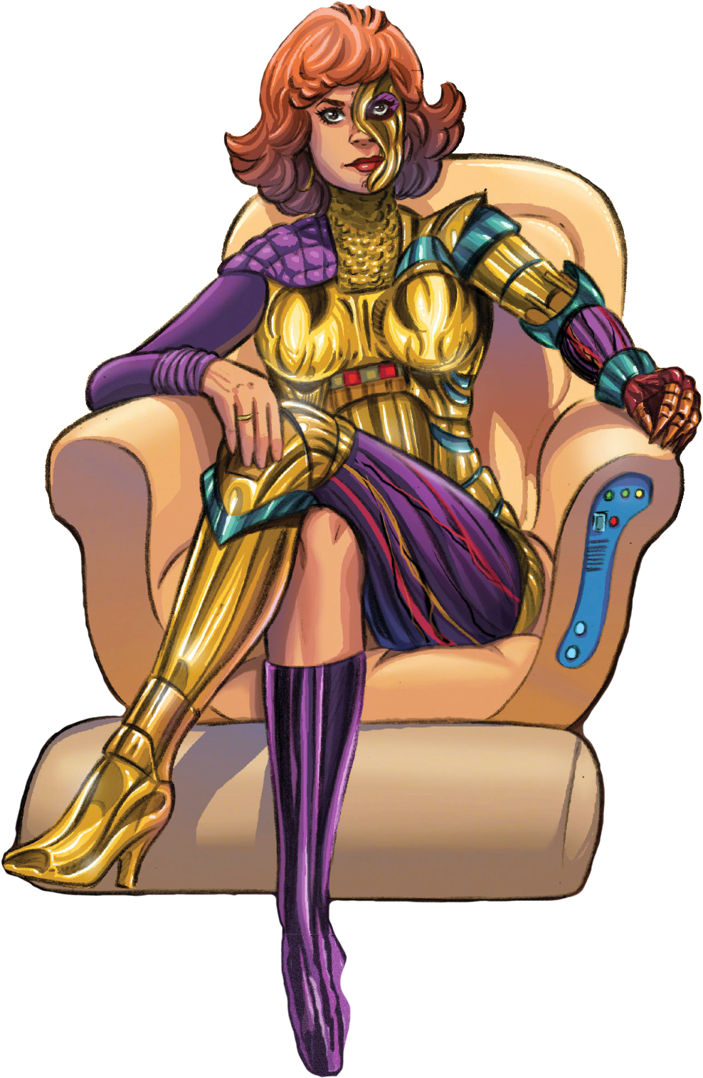 Doctor Cyber Gloria Marquez Ww77mbw 02 - Doctor Cyber Wonder Woman 77 (1162x1604), Png Download