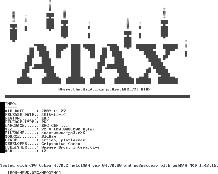 Where - The - Wild - Things - Are - Eur - Ps3-atax - Calligraphy (720x588), Png Download