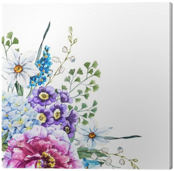 Hand Drawn Watercolor Flowers (400x400), Png Download