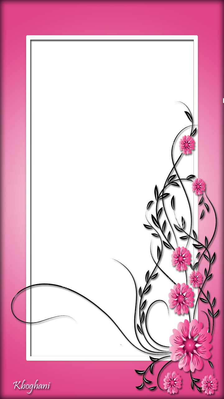 Pink Flower Frame - Flower (720x1280), Png Download