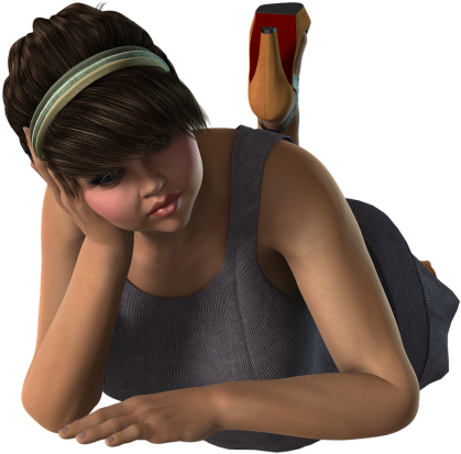 Sitting (500x594), Png Download