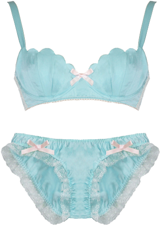 Cute Lace Kawaii Underwear Bra Lingerie Png Transparent - Mermaid Lingerie (500x502), Png Download