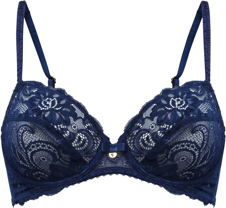 Gypsy Non Padded Bra Navy Product Front - Bra (800x1000), Png Download