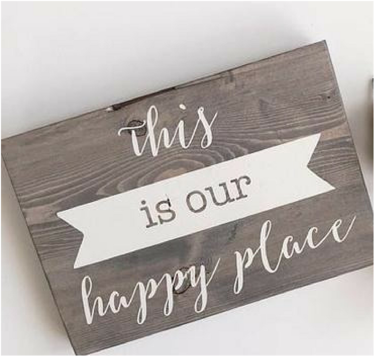 This Is Our Happy Place Wood Sign - Paper (1080x1080), Png Download