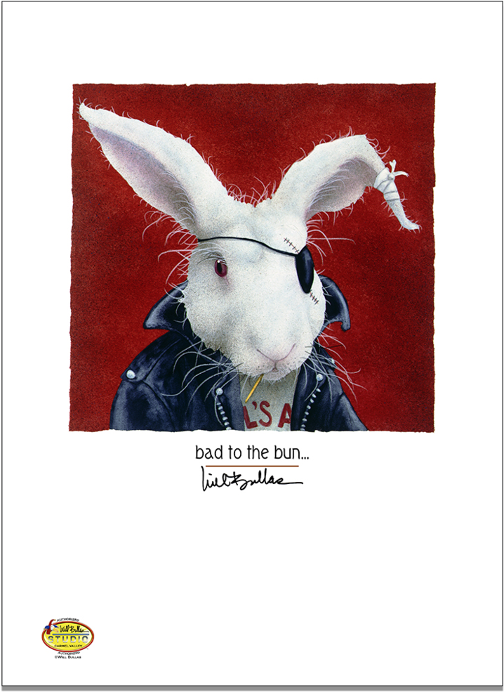 Will Bullas / Art Print / Bad To The Bun / Humor / - Happy Easter Dirty (763x1024), Png Download