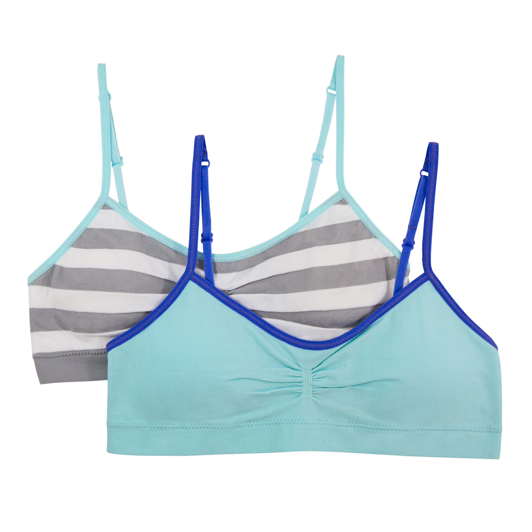 Girls' Seamless Everyday Bra With Modesty Pads 2-pack - Bra (2232x2768), Png Download