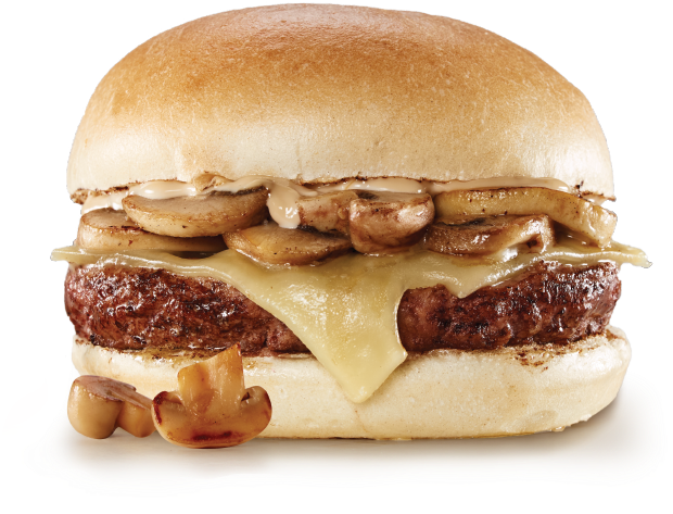100% Fresh, Canadian Signature Burgers - Mushroom Swiss Union Burger (686x686), Png Download