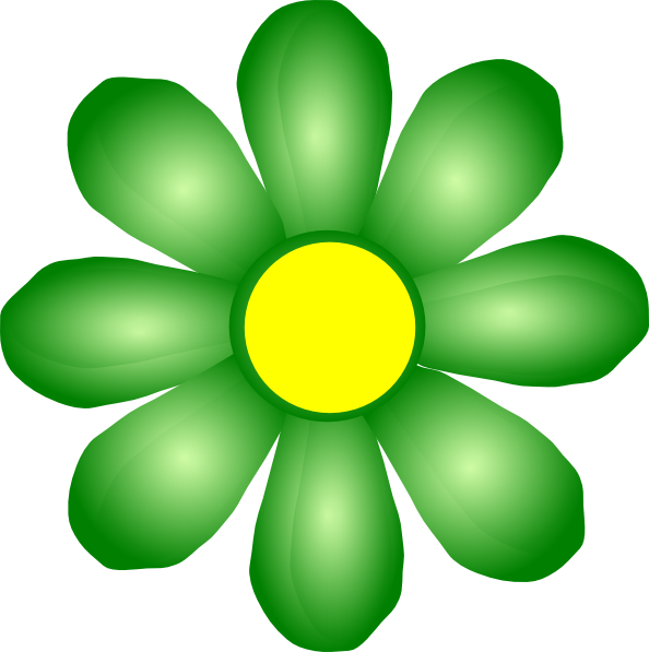 Green Flower Logos - Flower Colorful Clip Art (594x597), Png Download