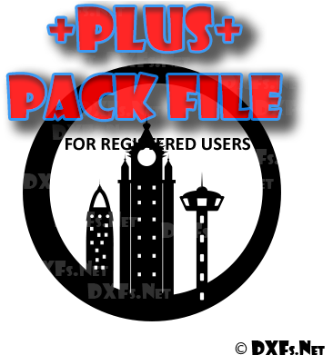 Dxf223-p City Silhouette Design Ready To Cut Cnc Dxf - Computer File (400x400), Png Download