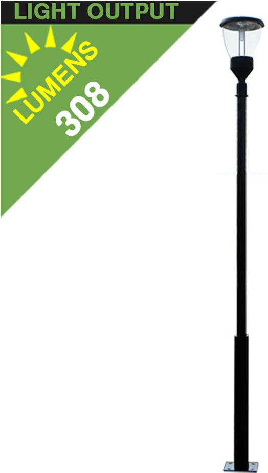 Po10 Solar Post Light Balmoral Single Lamp Heavy Duty - Solar Pole Lights (1000x1000), Png Download