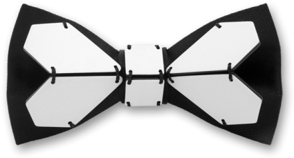 Geometry Little Bee In Black White Bow Tie - Tuxedo (595x595), Png Download