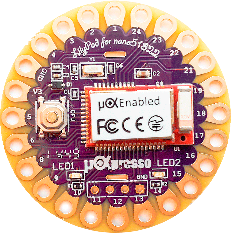 Ucxpresso Lilypad For Nano51822 - Circle (800x807), Png Download