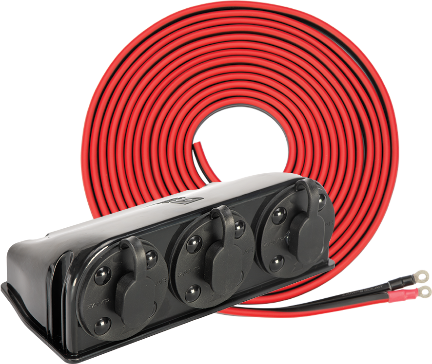 Wire Harness With Triple Port Roof Cap - Zamp Solar (1000x1000), Png Download