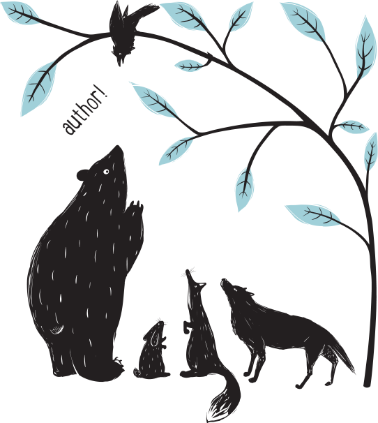 Cuervo Oso Y Lobo (542x606), Png Download