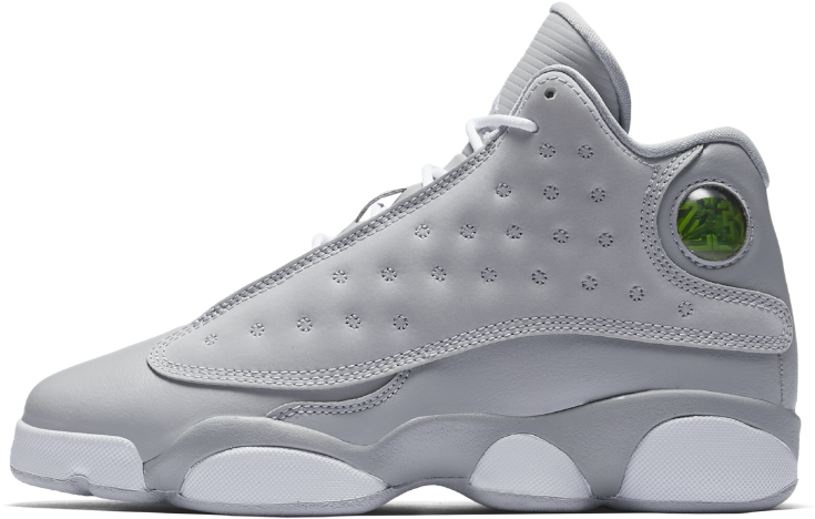 Air Jordan 13 Retro Big Kids' Shoe, By Nike Size - Air Jordan 13 Grey (1000x1000), Png Download