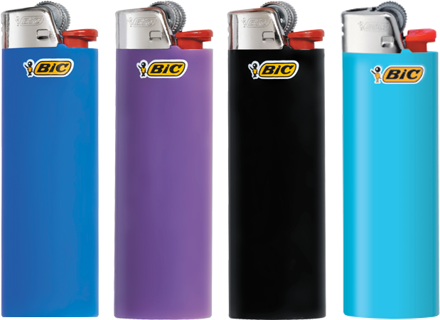 Bic J6 মাল্টি কালার স্ট্যান্ডার্ট বড় পকেট লাইটার - Bic (673x758), Png Download
