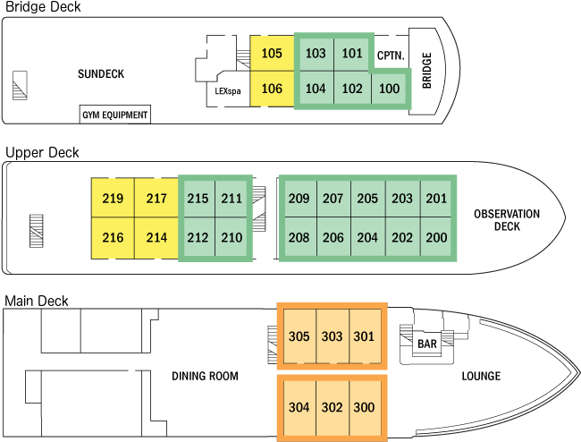 National Geographic Sea Bird/sea Lion Deck Plan - Diagram (693x522), Png Download