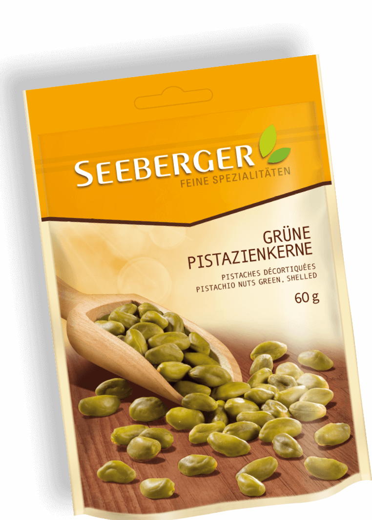 Seeberger Grüne Pistazienkerne Gedreht Produktansicht - Seeberger Zelená Pistáciová Jádra 60g (762x1066), Png Download