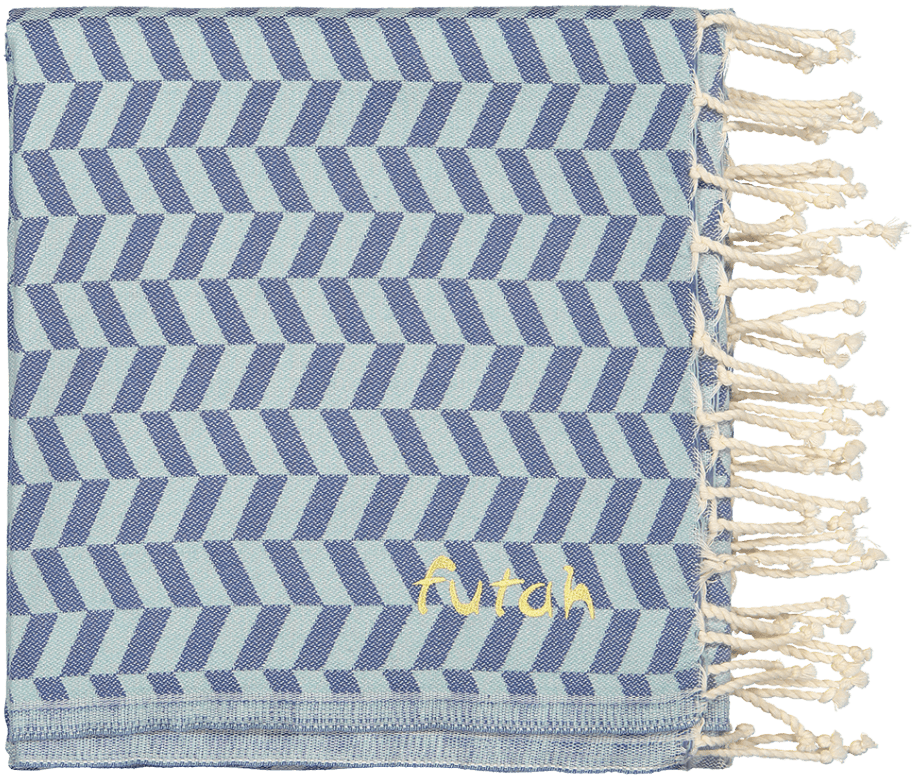 Futah Porto Santo Premium Beach Towel Blue & Pistachio - Paper (1020x889), Png Download