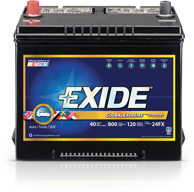 Exide® Global And Nascar® Extreme™ - Exide Extreme 35 Auto Battery (650x650), Png Download