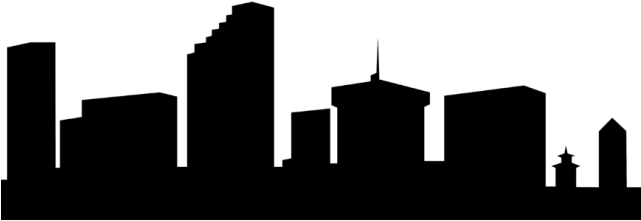 Skyscraper Clipart Generic - City Skyline Silhouette Black (640x480), Png Download