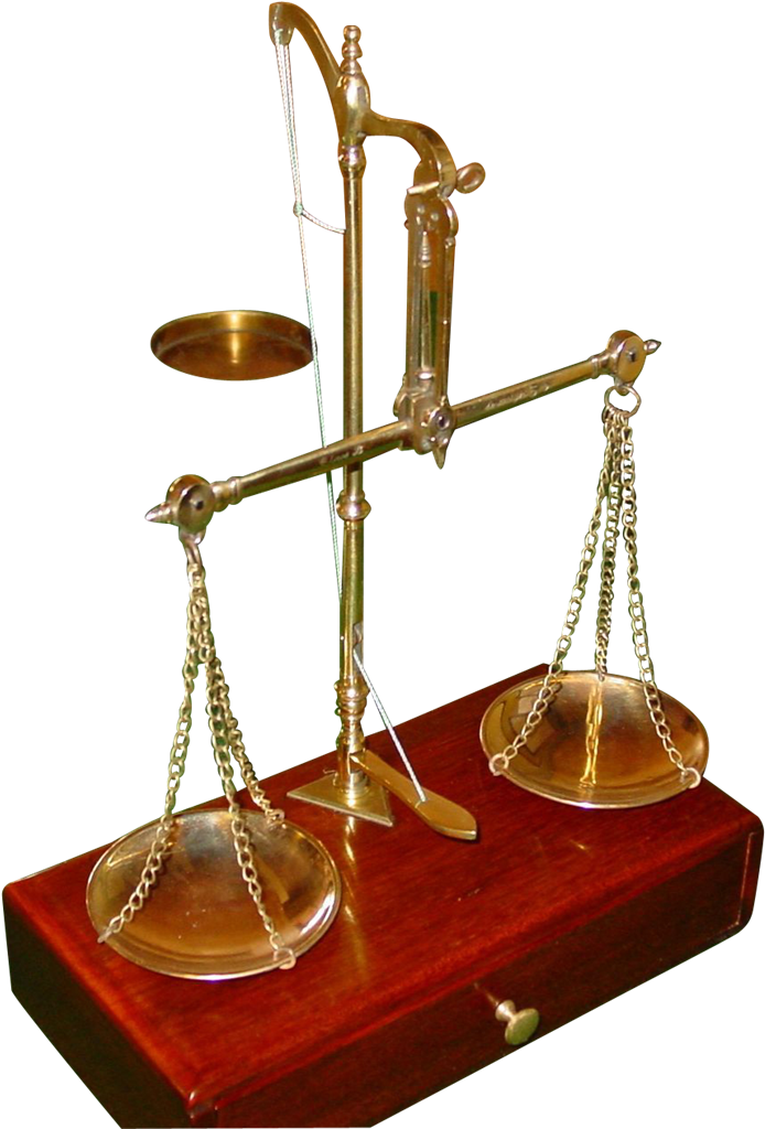 Apothecary Scale With Very Unusual Weights - Brass (1023x1023), Png Download