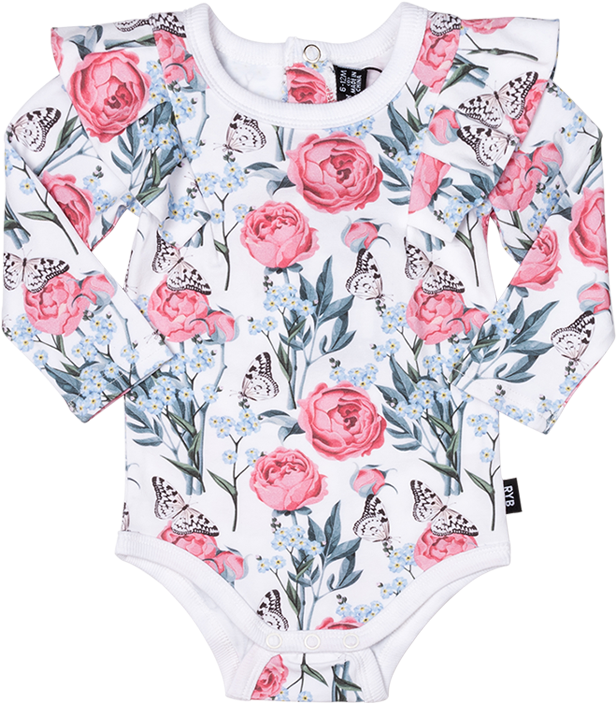 Rock Your Baby Forget Me Not Bodysuit Oatmeal - Swimsuit Bottom (1000x1000), Png Download