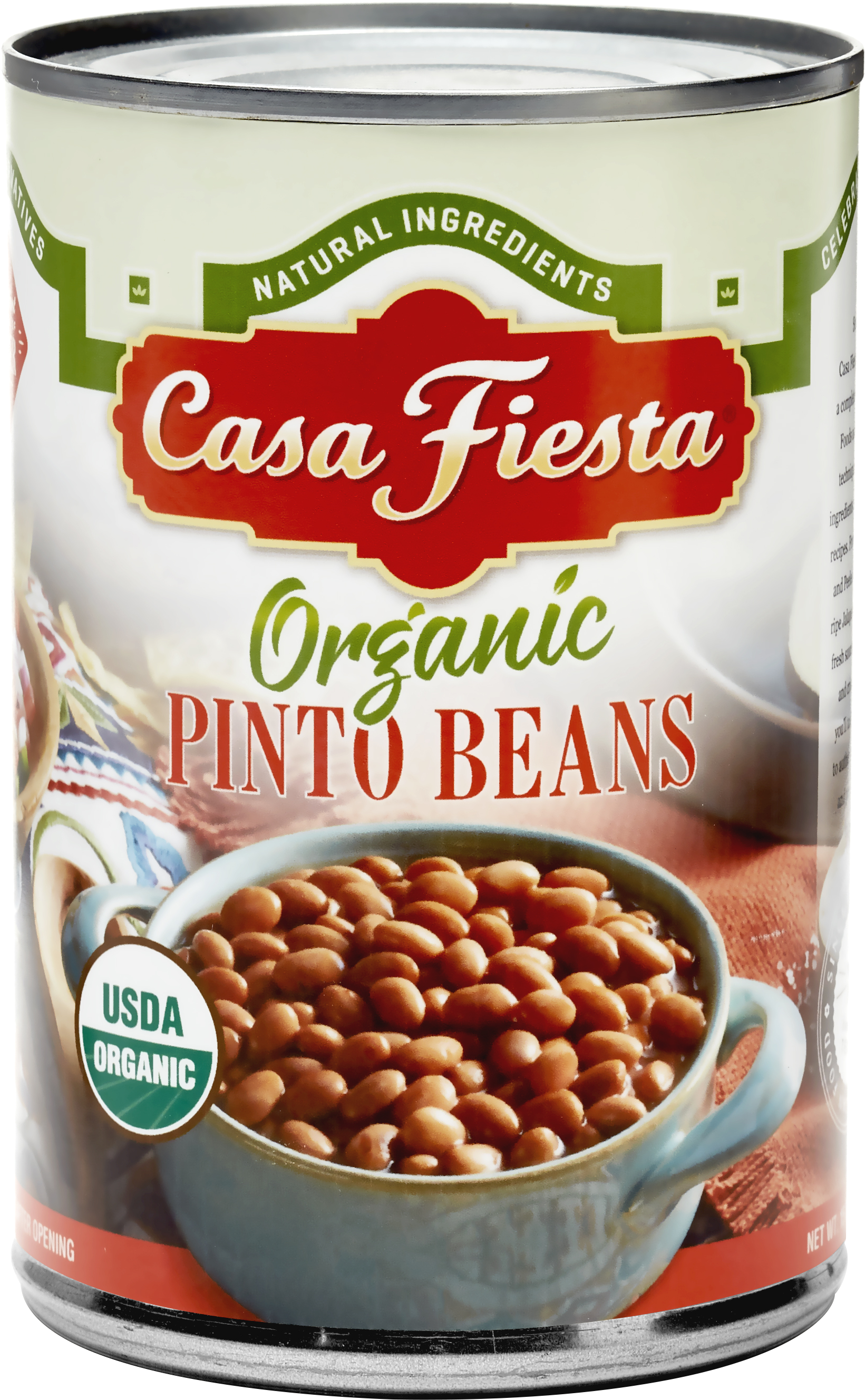 Organic Pinto Beans Can Cfedits - Refried Beans (2694x3483), Png Download