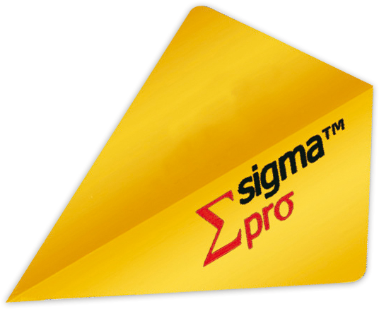 Unicorn Sigma Pro Gold Dart Flights - Triangle (595x567), Png Download