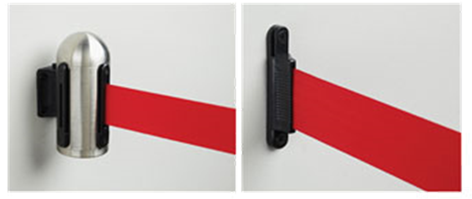 Wall Mount Barrier System Red Tape 84" Rsrtwmrvsrd - F-clamp (1000x898), Png Download