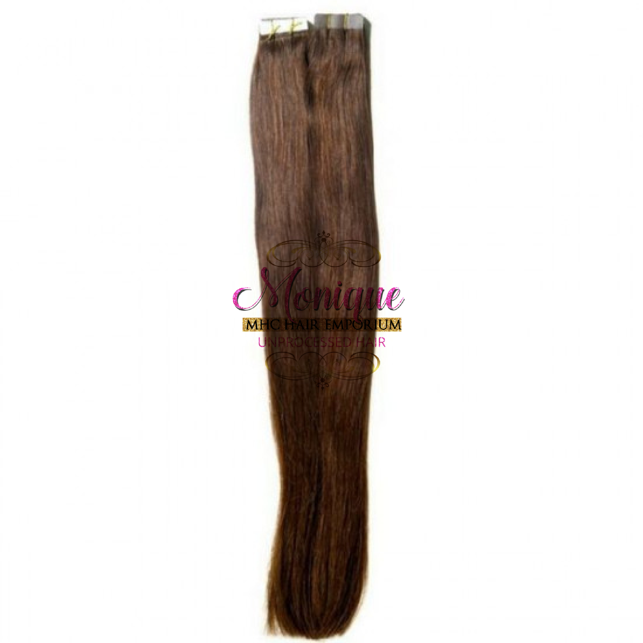 Chocolate Brown Tape-in Extensions - Lace Wig (2569x2569), Png Download
