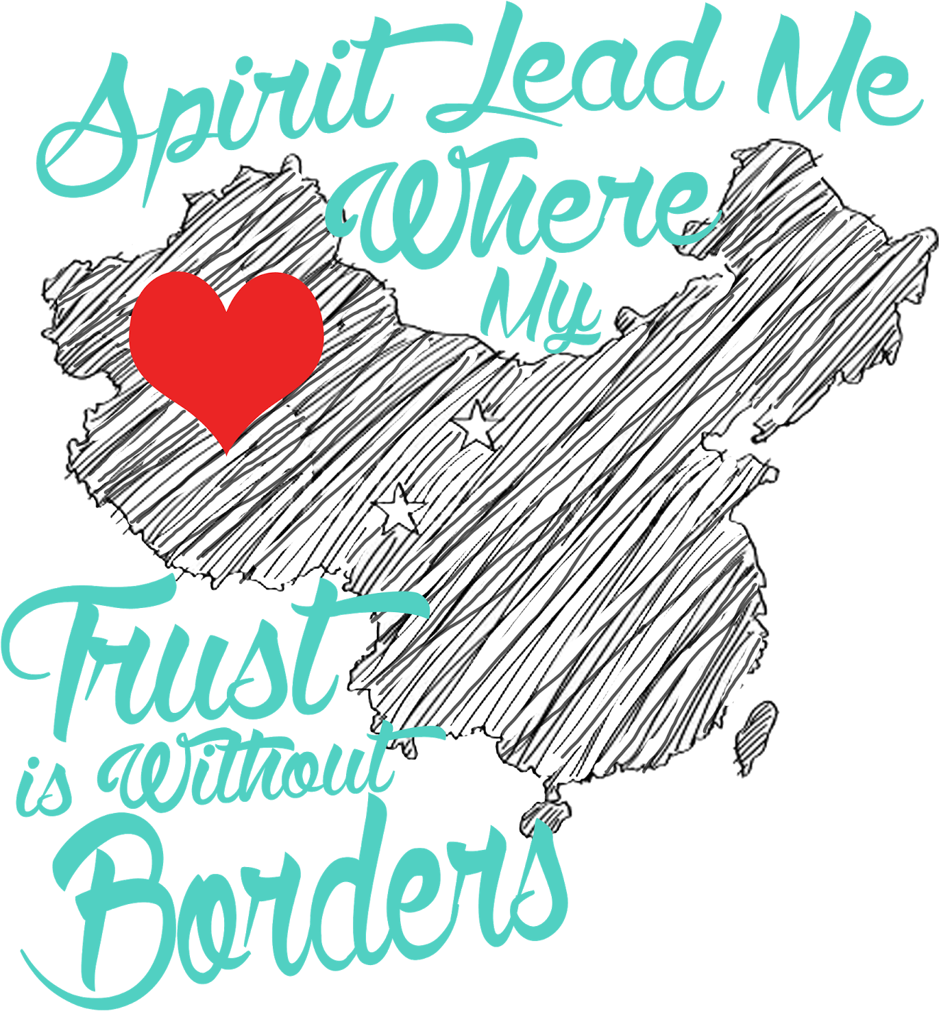 Lead Me Where My Trust Is Without Borders Wallpaper - Heart (1466x1600), Png Download