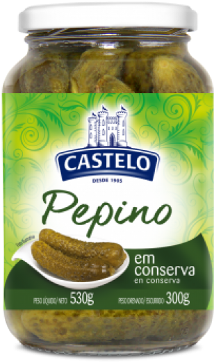 Pepino Castelo Em Conserva 300g - Castelo Alimentos (562x562), Png Download