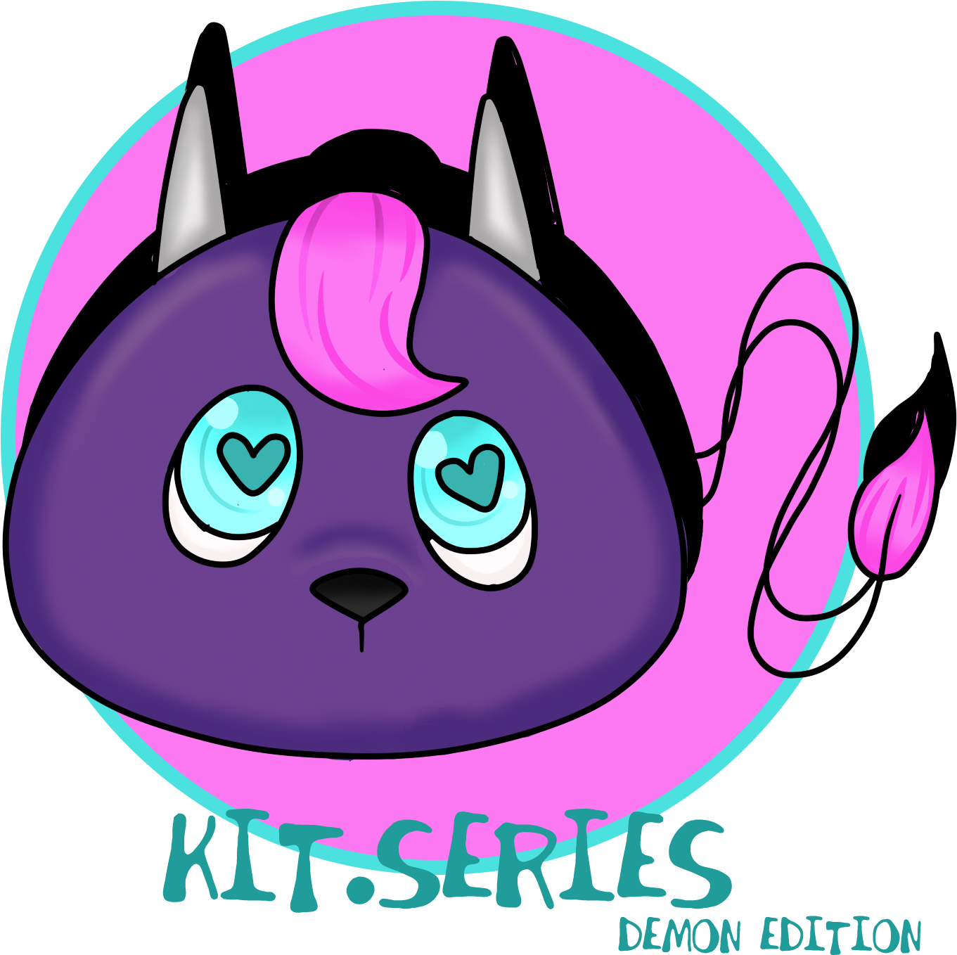 Demon Pet Sticker Ten - Cartoon (2000x2000), Png Download