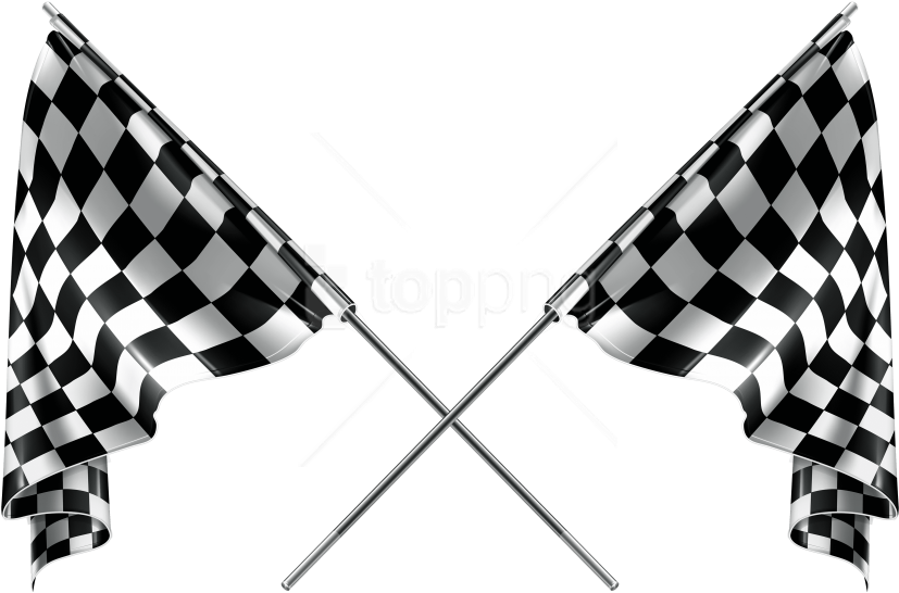Free Png Download Checkered Flags Clipart Png Photo - Transparent Race Flag Png (850x564), Png Download