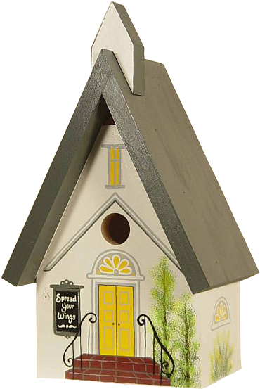 The Backyard Naturalist's Hand Painted Bird House 'country - House (578x578), Png Download
