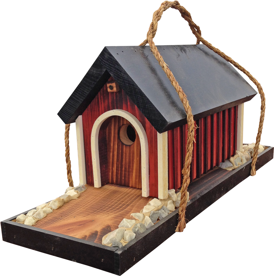 Covered Bridge Birdhouse - House (1206x1200), Png Download