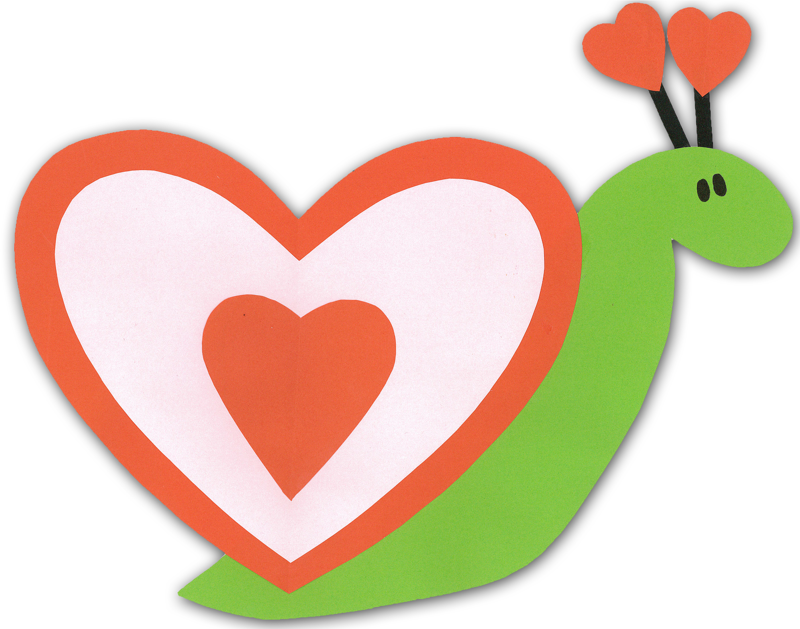 Heart Valentine's Day Organ Clip Art - Snail Made Out Of Hearts (2792x2194), Png Download