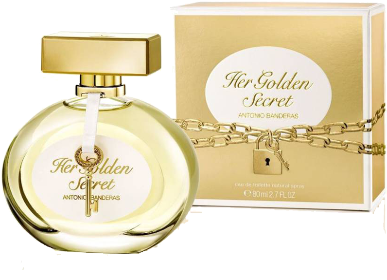 Antonio Banderas Her Golden Secret Eau De Toilette - Perfume Antonio Banderas Mujer (800x800), Png Download