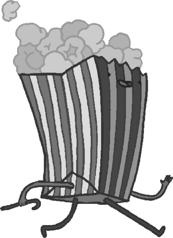 See Here Popcorn Clipart Black And White Hd Pictures - Popcorn Adventure Time (582x800), Png Download