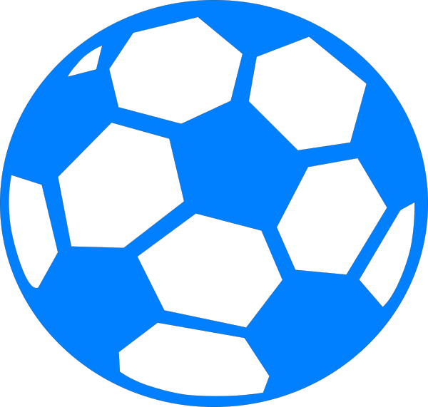 Blue Soccer Ball Clipart (600x571), Png Download