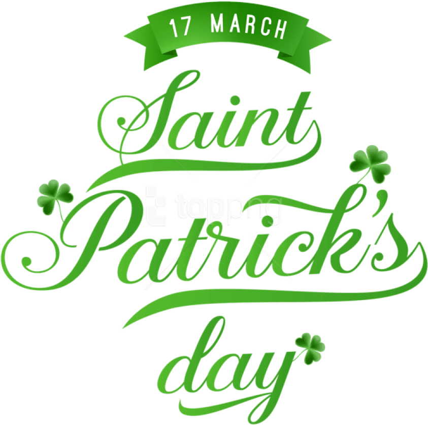 Free Png Download St Patrick-s Day Green Text Png Png - St Patrick's Day Text Png (850x842), Png Download